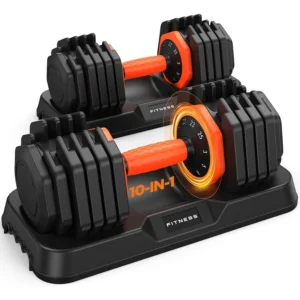 2026 Updated Adjustable Dumbbell Set of 2,50lb Weights Dumbbell with Storage Box,